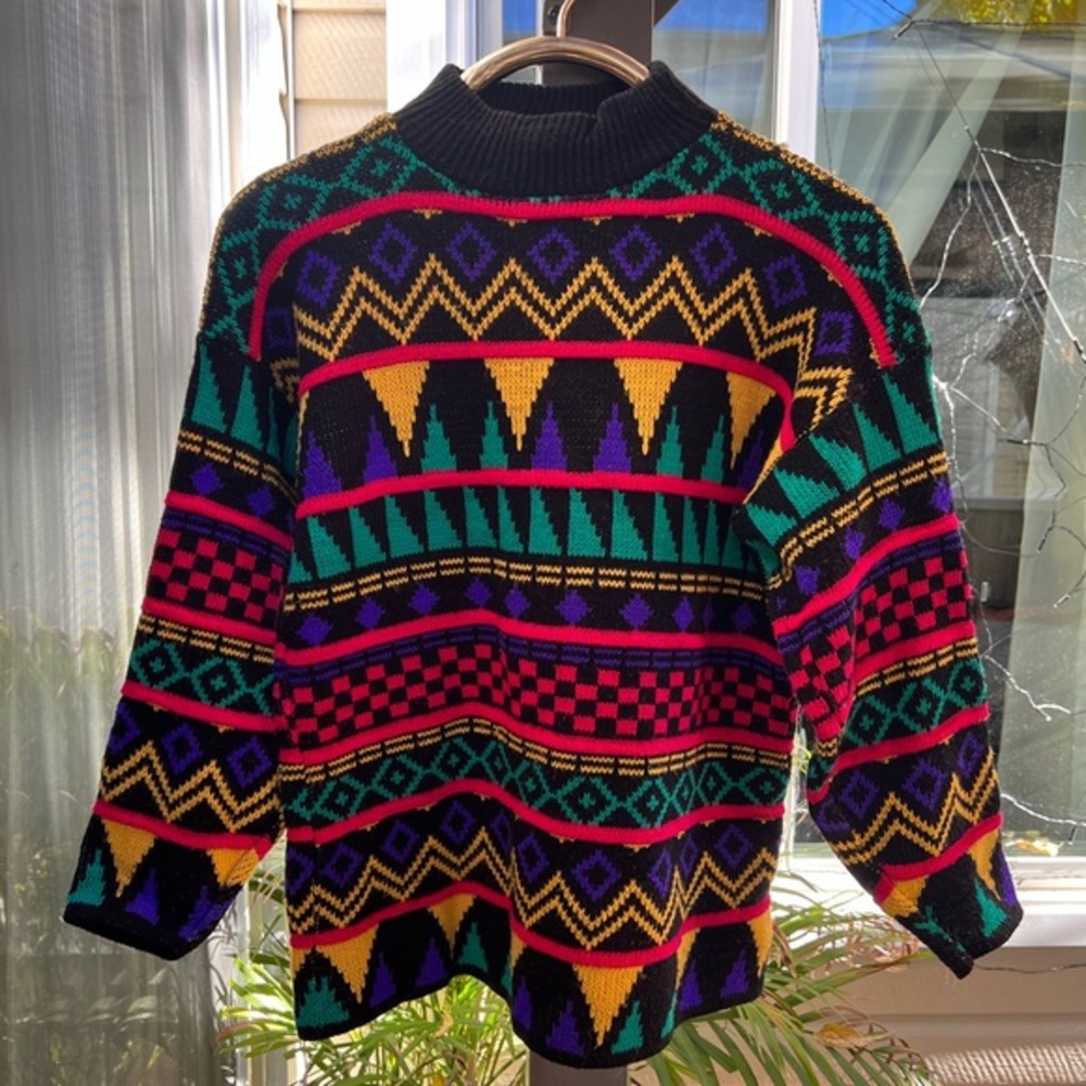 ⚫️ Vintage retro style high neck sweater